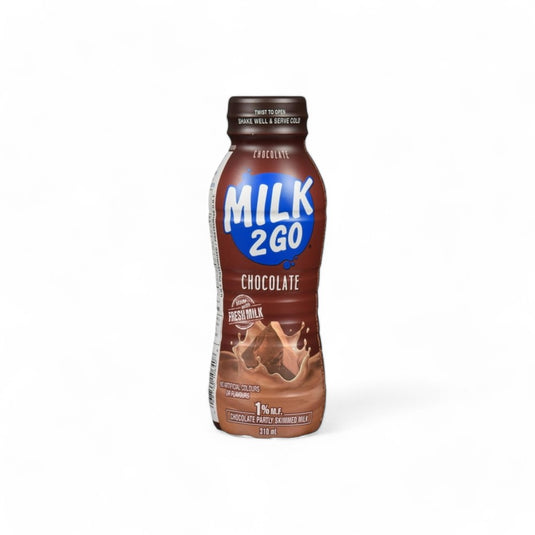 Milk2Go 1% Chocolate Partly Skimmed Milk, 310 mL