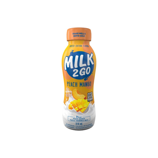 Milk2Go 1% Peach Mango Milk, 310 mL