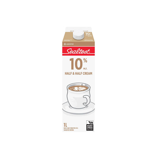 Sealtest 10% Half & Half Coffee Cream, 1 L