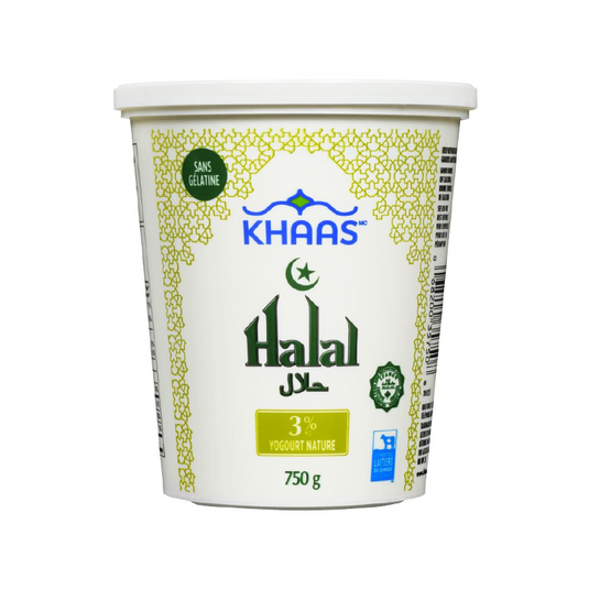 Khaas Halal Yogourt 3% ,750g