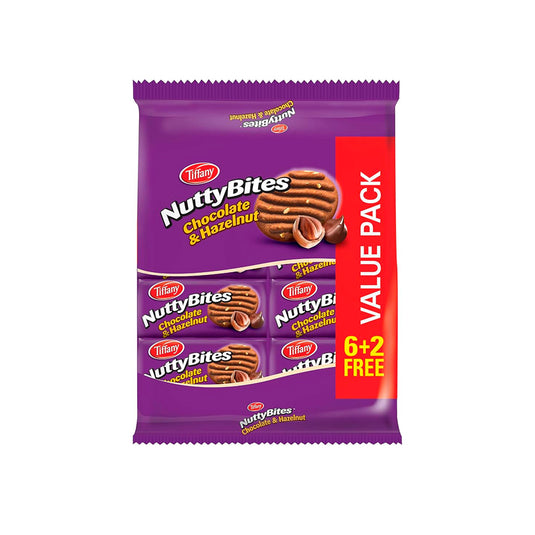 Tiffany Nutty Bites Chocolate & Hazelnut 81G X 8,  648g 72